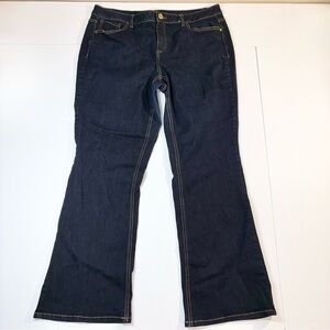 Lane Bryant Mid Rise Boot Jeans Bootcut Dark Wash Stretch Denim Size 18